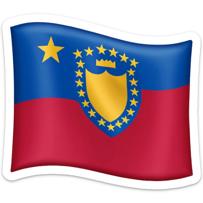 Make me the dardania flag of kosovo as a IOS emoji sticker