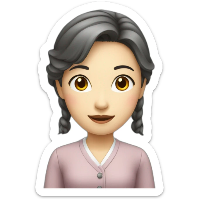 asian fancy Girl teacher of Finnish language  sticker