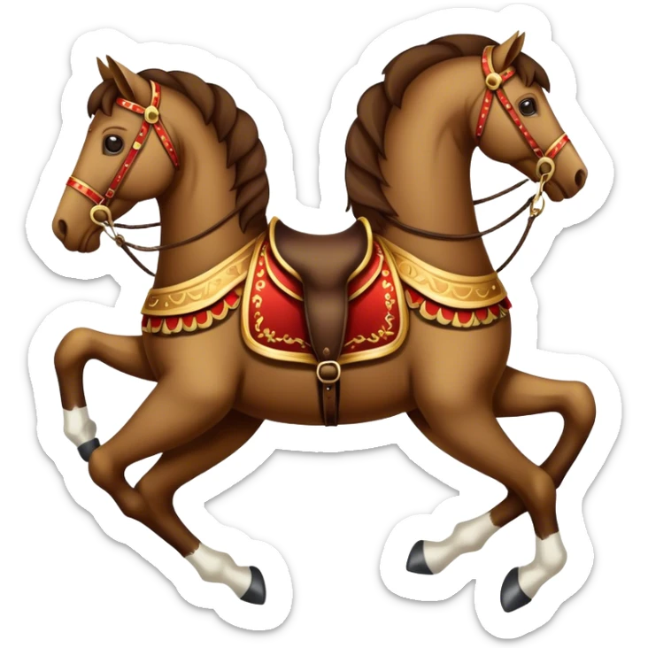 Vintage circus horse sticker