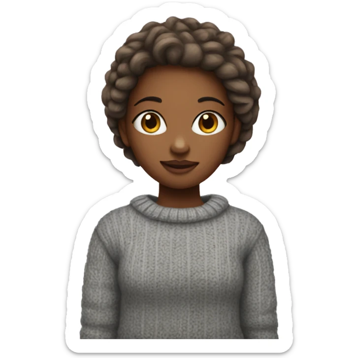 Girl with sweater  sticker