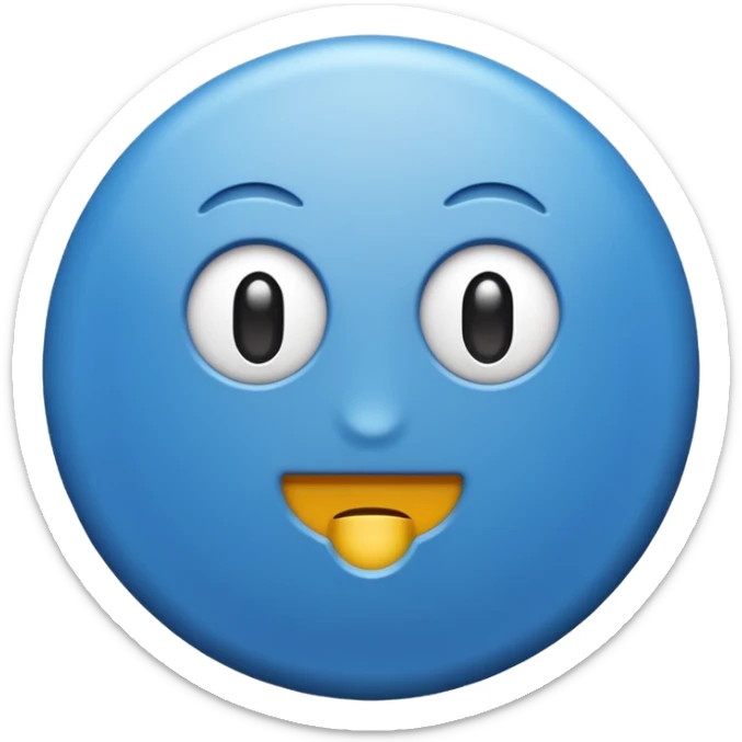 Verificación azul con un chulito blanco  que el emoji sea redondo y sin cara sticker