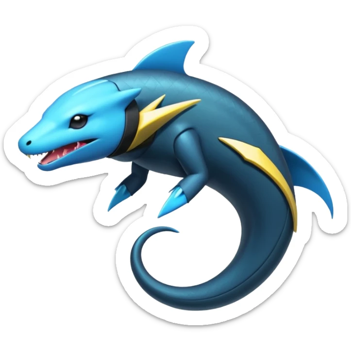 Electric Futuristic Eel-Manectric-Luxray-Electrike-Pokémon-Fakémon-fusion sticker