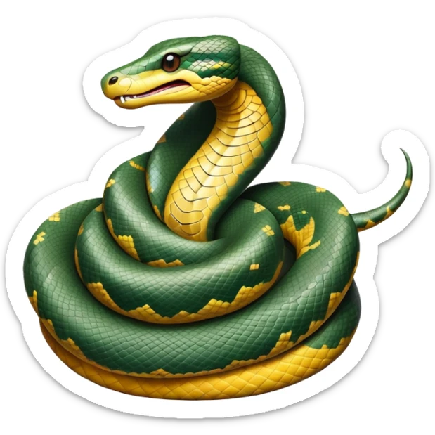 cinematic-noble-anaconda-portrait-emoji,-poised-and-imposing,-with-a-massive,-sinuous-build-draped-in-intricately-patterned-scales-and-piercing,-focused-eyes,-simplified-yet-sharp-and-sophisticated-features,-highly-detailed sticker
