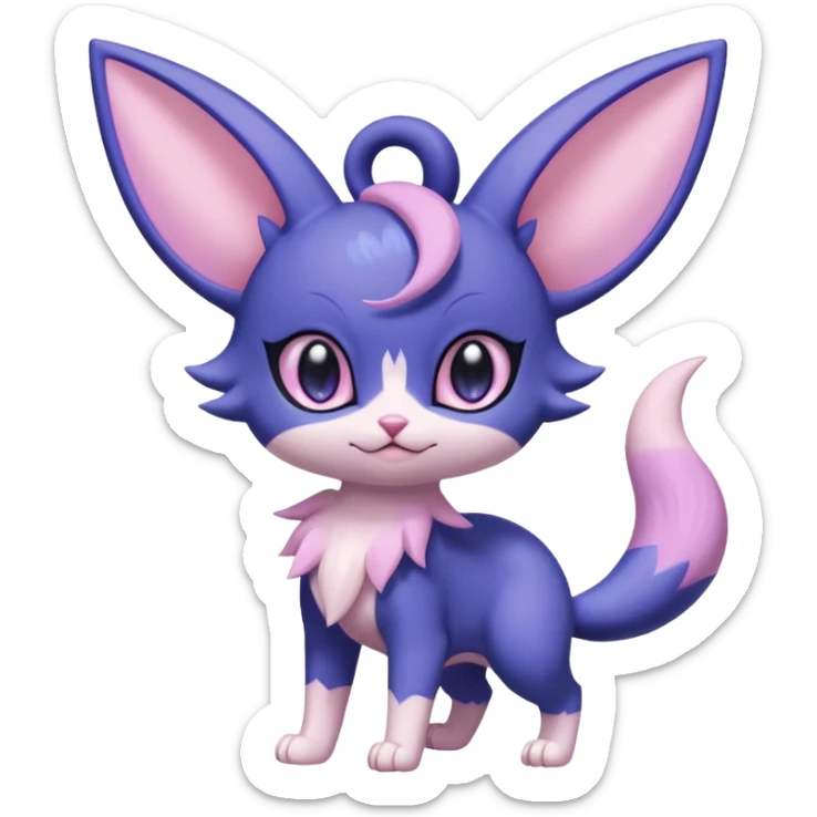  Fey Toony Meowstic-Espeon-Skitty-Delcatty-Sprigatito-Purrloin-fusion-hybrid sticker