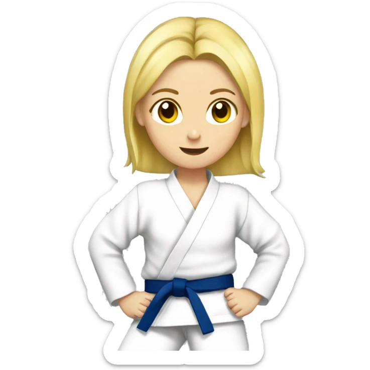 judoka-girl-blond luchando con otra judoka sticker