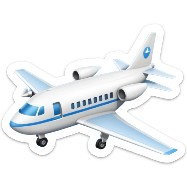 Créame un emoji que sea la función de estos dos y que el avión esté adentro 🔺✈️ sticker