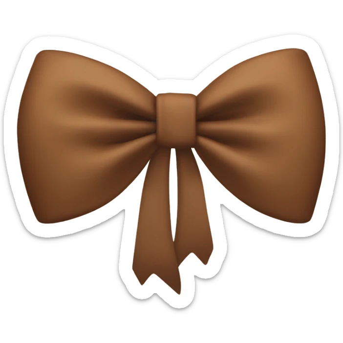 Warm brown bow  sticker