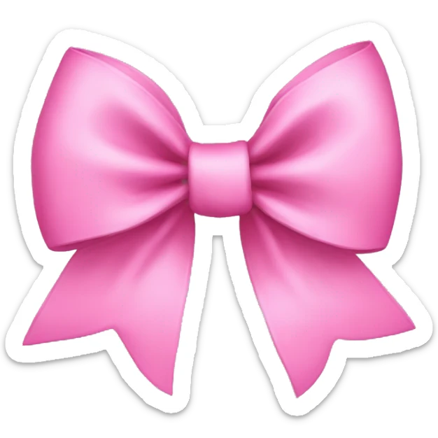 Pink bow sticker