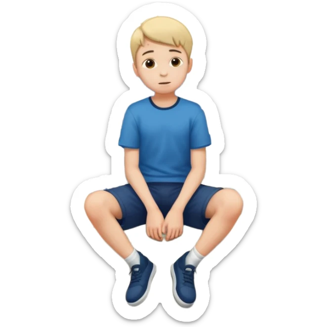 Ragazzo seduto su un tetto di un palazzo, con le gambe a penzoloni sul vuoto sticker