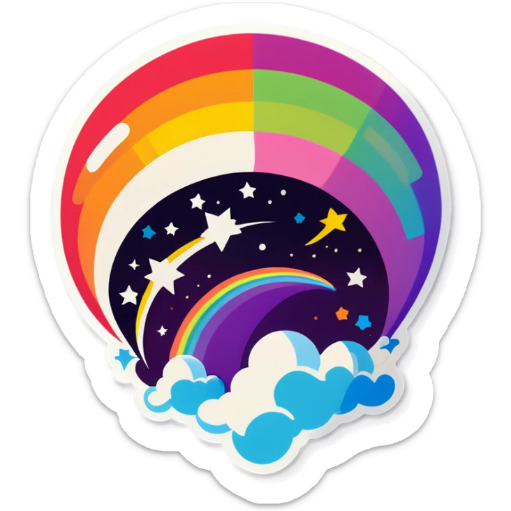 Arcobaleno 🌈 nello spazio 👨‍🚀 sticker
