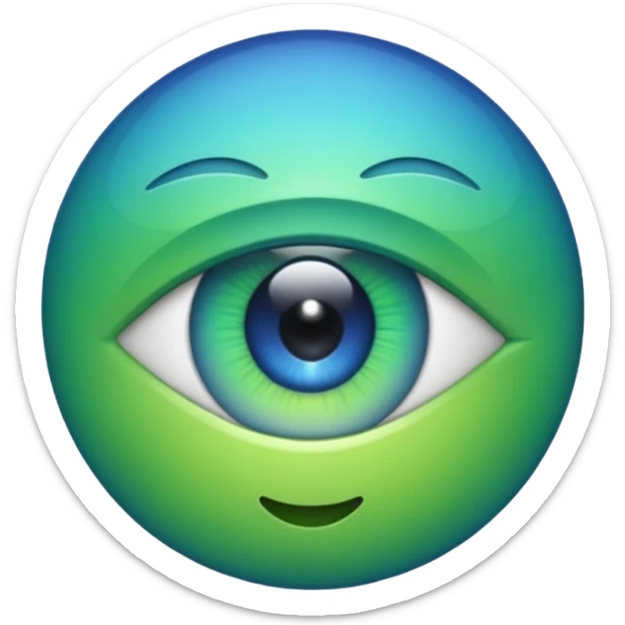 create me a discord success emoji in the form of a "W" with a blue to green gradient that is bold and eyecatching sticker