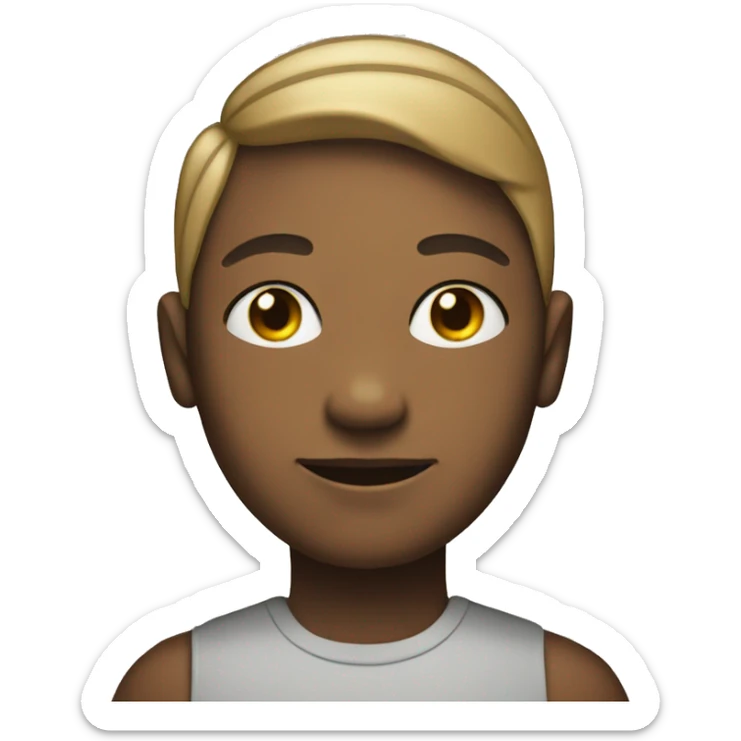 emoji of a gender neutral person with rainbow skin color sticker