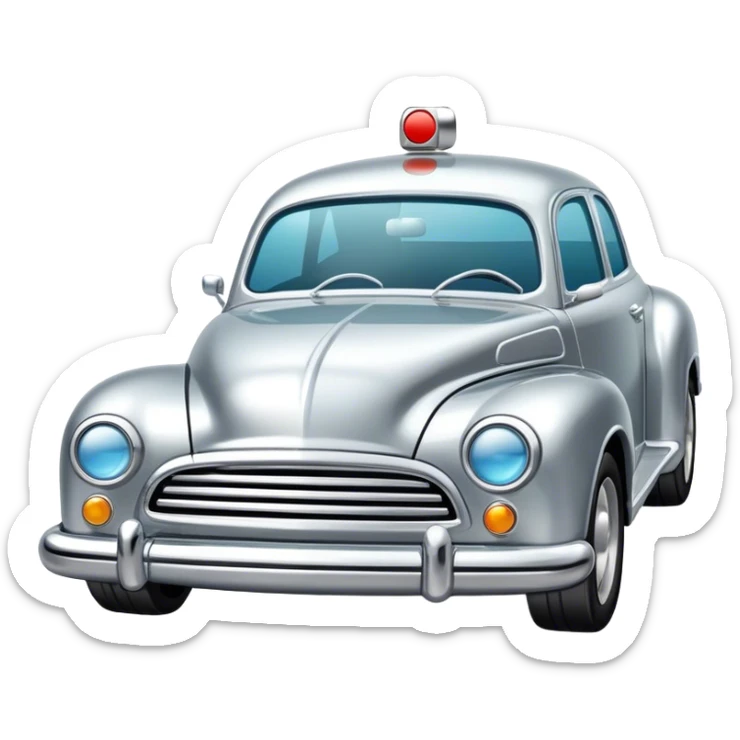 a chrome car sticker