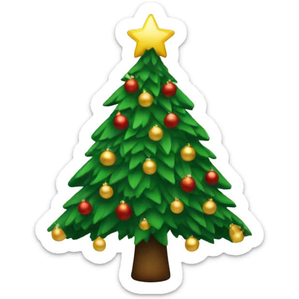 Christmas tree sticker