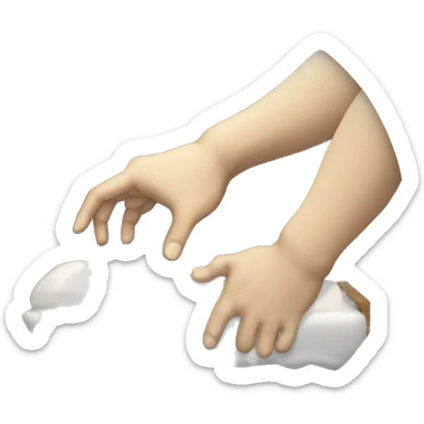 The creation of Adam (touch of god's hand to human skeleton hand sticker