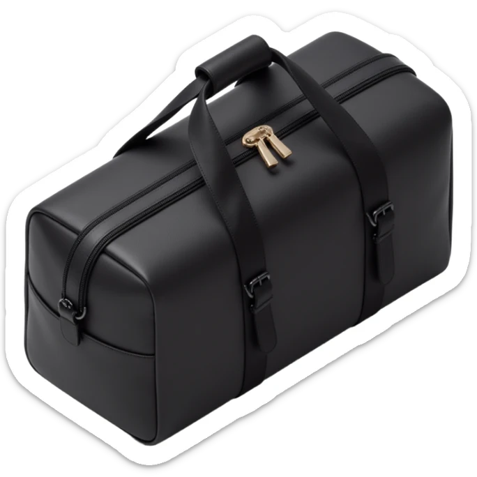luxe black duffel bag sticker