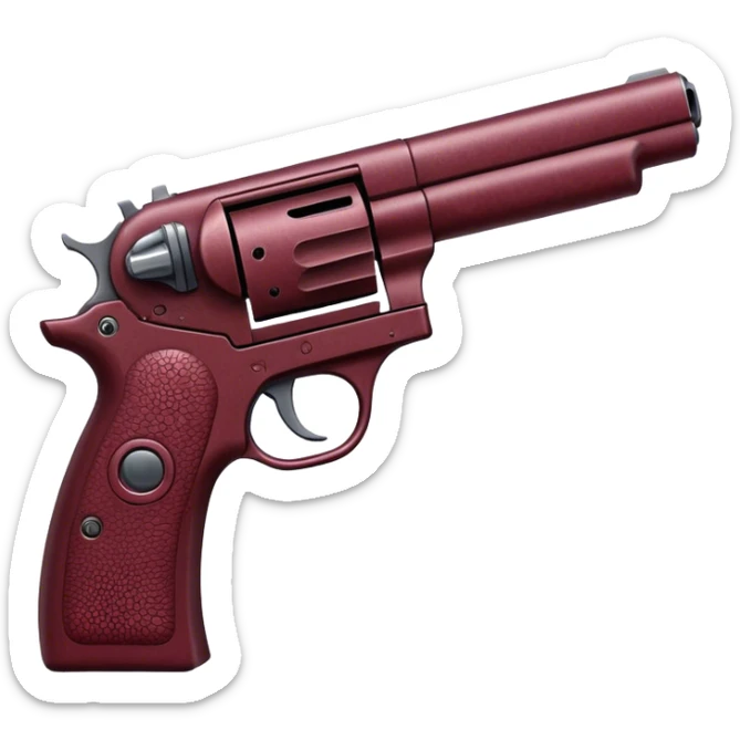 maroon pistol sticker