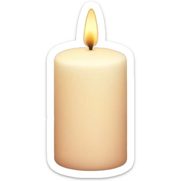 Powder-colored candle sticker