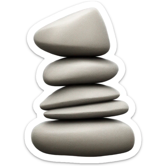 zen cairn stone sticker