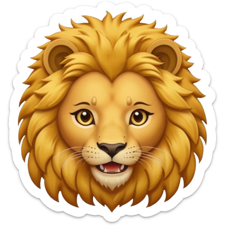 High resolution of a women lion sticker