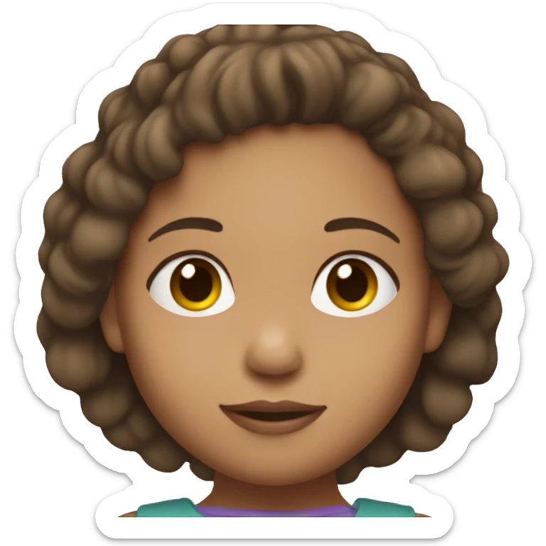 light skin tone brunette woman holding girl toddler sticker