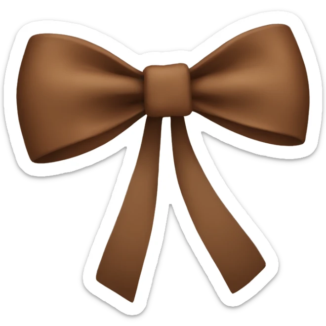 Brown bow  sticker