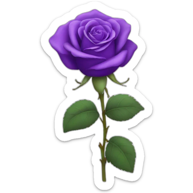 purple rose sticker
