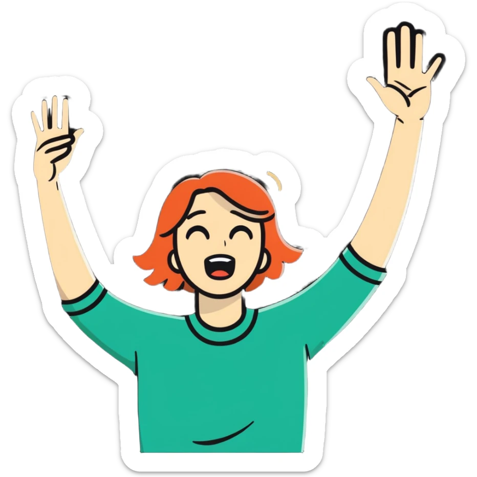 illustration of [man celebrating the singing of divorce papers] next to [crying woman] art influence sticker