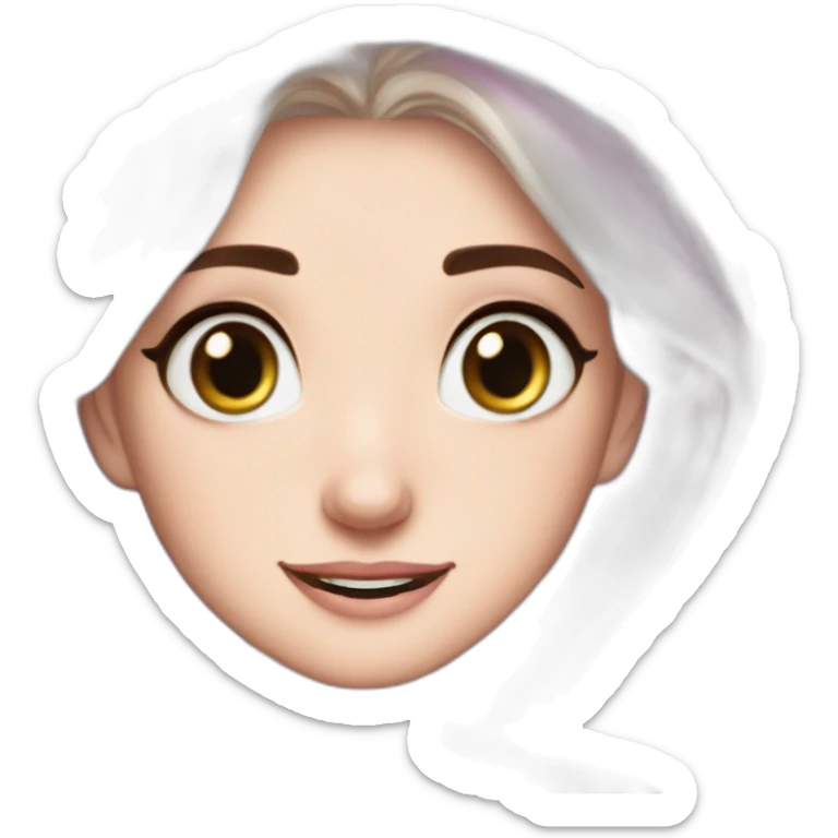 Twitch princess emote elsa hijabi princess realistic freckles winter sticker