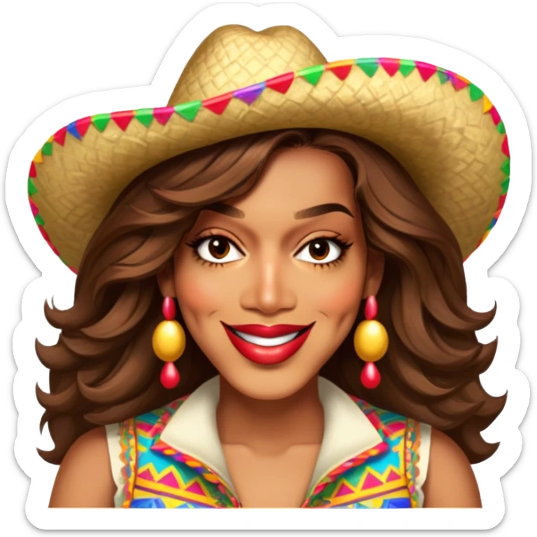 Fiestero with Sombrero sticker