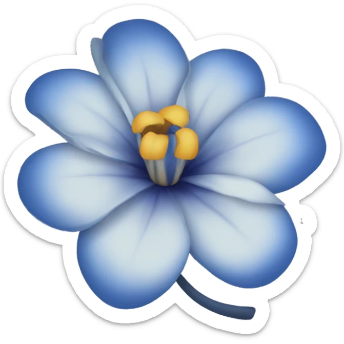 flor azul sticker