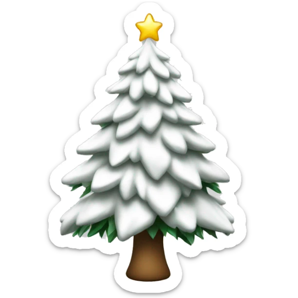 white christmas tree  sticker