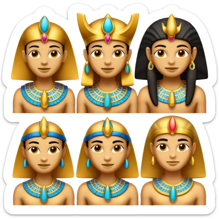 fammi una emoji che rappresenta tutti gli dei egizi sticker