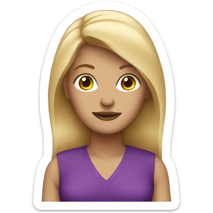 blonde woman in purple  sticker