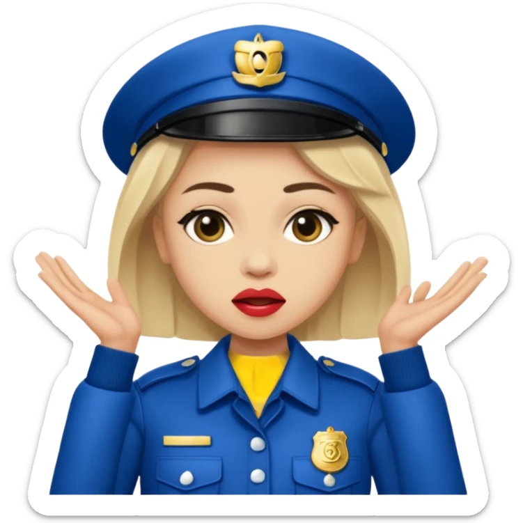 ma petite sœur, qui prend un vêtement pour adultes chez Chanel et la police vient. Et après la police lui crie. sticker