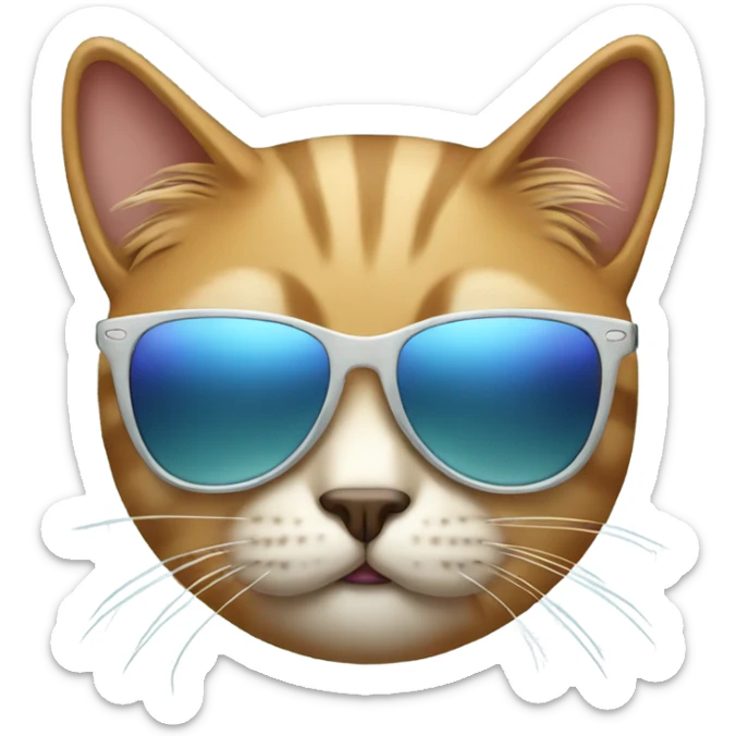 Cat with sunglasses sticker
