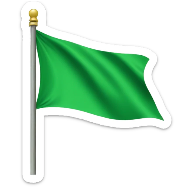 Green flag sticker