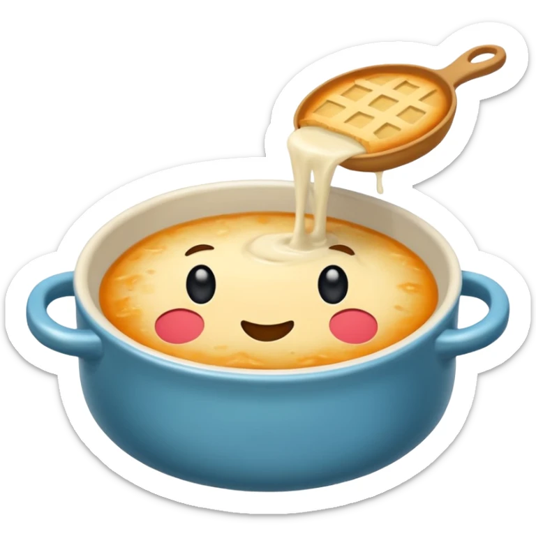 Hazme un pan de sopa l pero que la sopa esté adentro de el pan que sea como un cuenco sticker