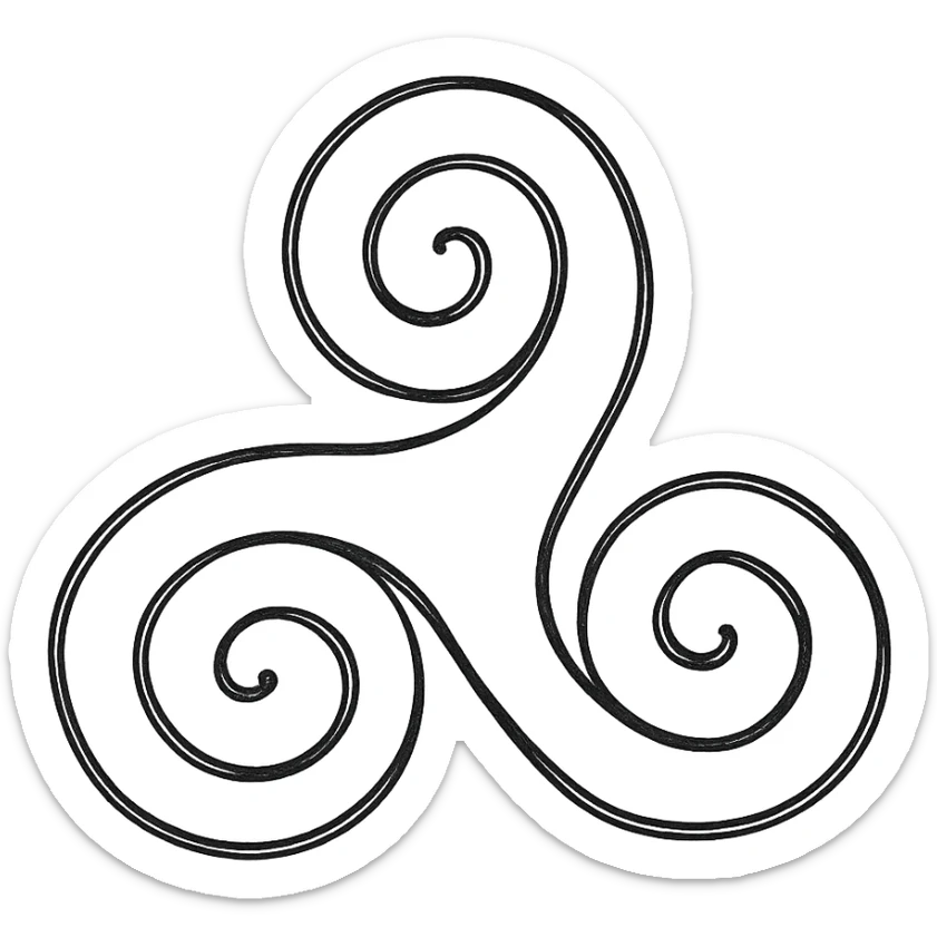 Celtic Triskele Spiral sticker