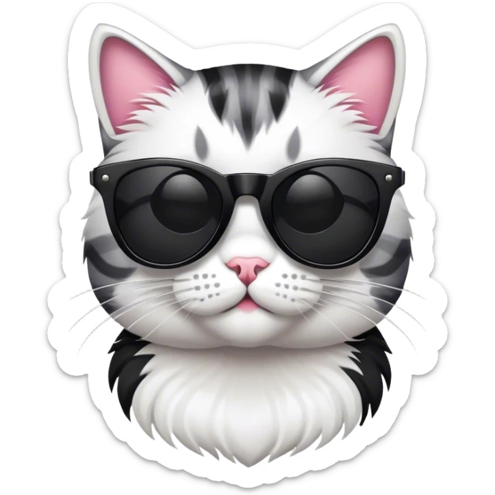 Cat with sunglasses sticker