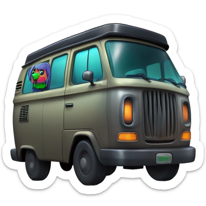 Tonka Toys Darth Vader’s and Scooby Doo’s, Velma, Shaggy, Daphne, and Fred’s mystery machine ghost hunters van sticker