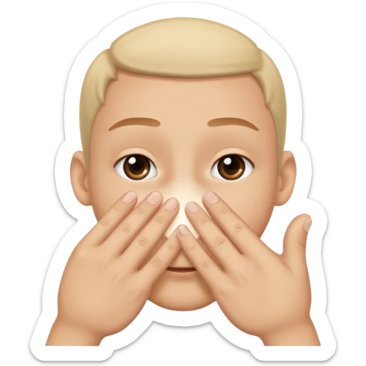 gesto de meter la nariz por los dedos mientras los dedos hacen un círculo. Así: 👌🏻 sticker