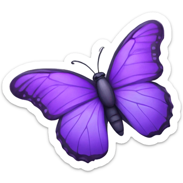 purple butterfly sticker