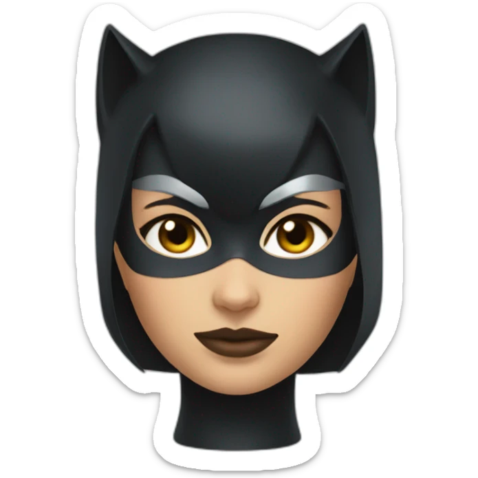catwoman face fierce sticker