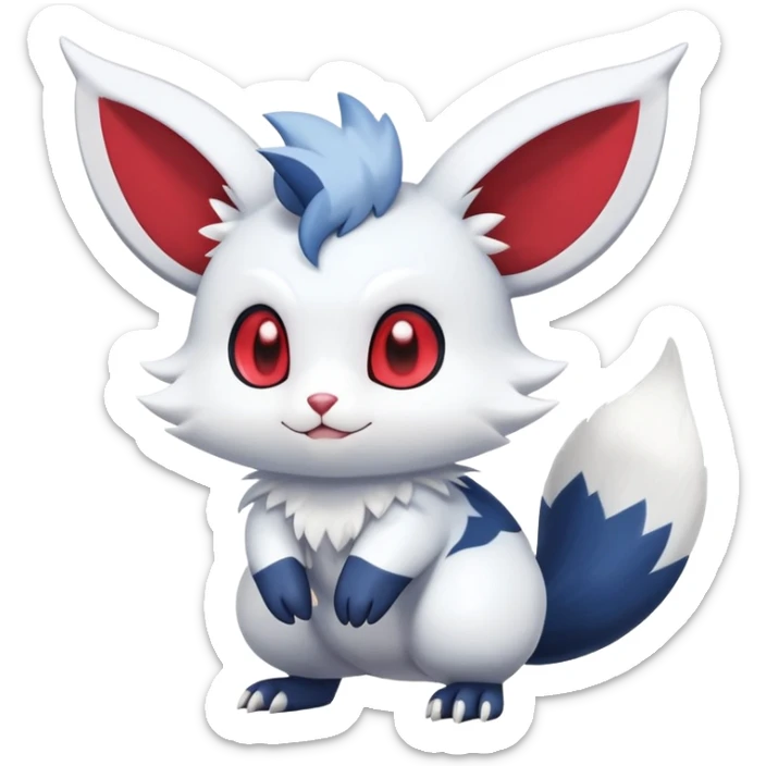 Shiny Furret-Minccino-Meowstic-Absol-Zangoose-Hybrid (Full body) sticker