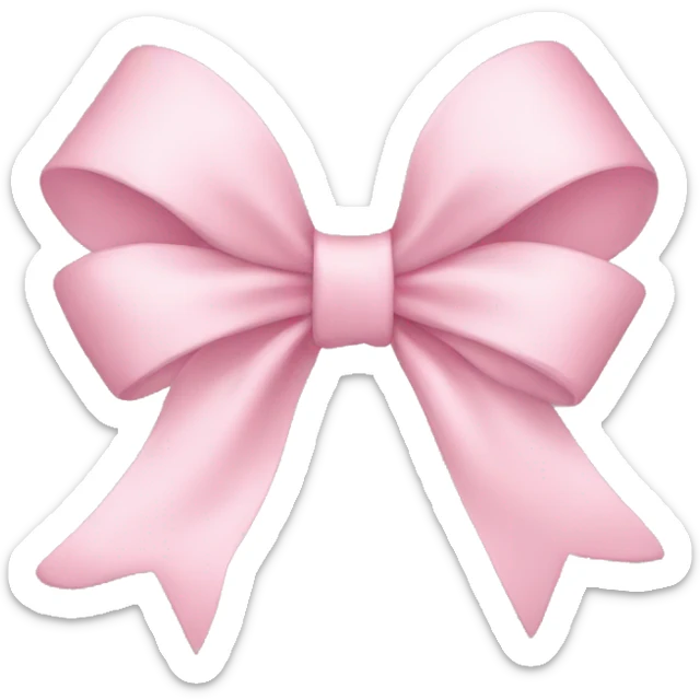 Light pink bow sticker