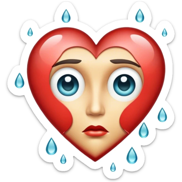 Icon for Drama Movies: A vintage movie poster-style design with a powerful, emotional scene. Include a broken heart, teardrops, and dramatic lighting. The background should evoke a sense of intensity, with a faded, melancholic atmosphere. Retro cinematic feel. Transparent background. sticker