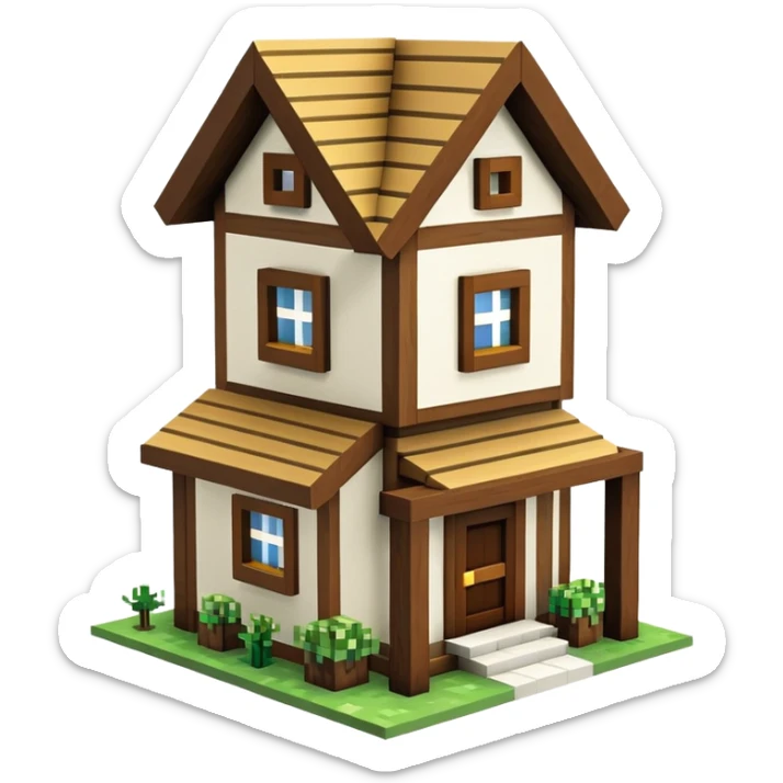 Minecraft house sticker