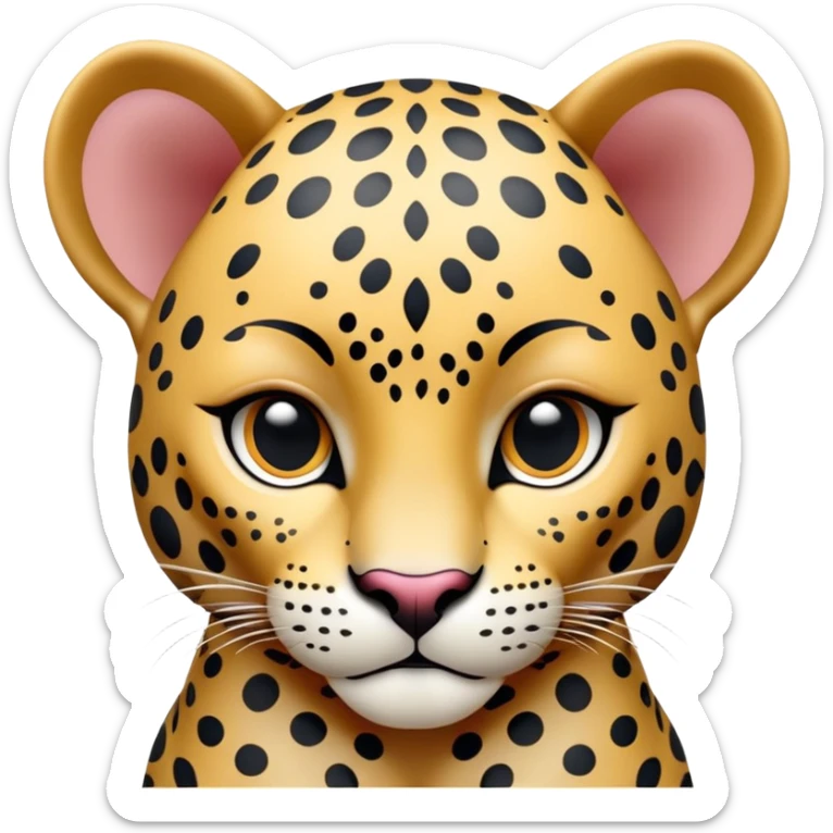 cinematic-noble-baby jaguar-portrait-emoji,-poised-and-elegant,-with-a-sleek,-muscular-build-adorned-with-striking-rosette-patterns-and-intense,-focused-eyes,-simplified-yet-sharp-and-sophisticated-features,-highly-detailed,-glowing-with-a-soft, sticker