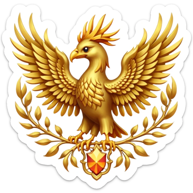phoenix crest/brosch sticker